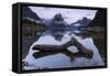 Low cloud below Mitre Peak, Milford Sound, Fiordland National Park, South Island, New Zealand-Ed Rhodes-Framed Stretched Canvas