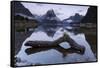 Low cloud below Mitre Peak, Milford Sound, Fiordland National Park, South Island, New Zealand-Ed Rhodes-Framed Stretched Canvas