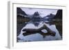 Low cloud below Mitre Peak, Milford Sound, Fiordland National Park, South Island, New Zealand-Ed Rhodes-Framed Photographic Print