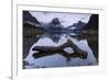 Low cloud below Mitre Peak, Milford Sound, Fiordland National Park, South Island, New Zealand-Ed Rhodes-Framed Photographic Print