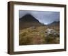 Low Cloud Hangs over Glencoe, Argyll, Scotland, United Kingdom, Europe-Jon Gibbs-Framed Photographic Print