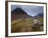 Low Cloud Hangs over Glencoe, Argyll, Scotland, United Kingdom, Europe-Jon Gibbs-Framed Photographic Print