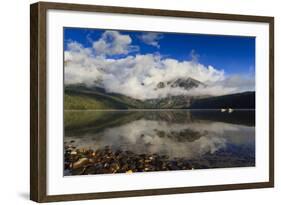 Low Clouds and Teton Range Reflected in Phelps Lake-Eleanor-Framed Photographic Print