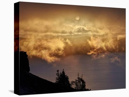 Low Clouds Glowing Orange at Sunrise-James Hager-Stretched Canvas