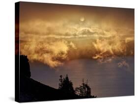 Low Clouds Glowing Orange at Sunrise-James Hager-Stretched Canvas