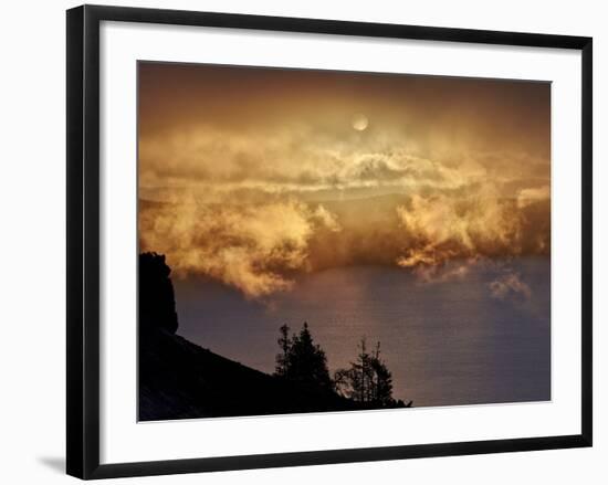 Low Clouds Glowing Orange at Sunrise-James Hager-Framed Photographic Print