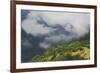 Low Clouds over Meadows Surrounded by Trees, with Small Farm Buildings Near Fliess, Tirol, Austria-Benvie-Framed Photographic Print