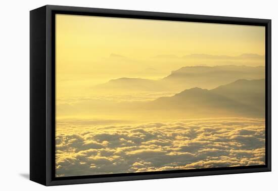 Low Clouds Surrounding Annapurna Himal Foothills-null-Framed Stretched Canvas