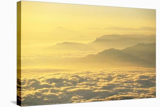 Low Clouds Surrounding Annapurna Himal Foothills-null-Stretched Canvas