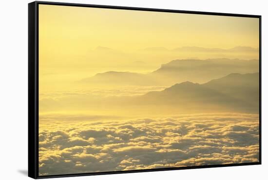 Low Clouds Surrounding Annapurna Himal Foothills-null-Framed Stretched Canvas