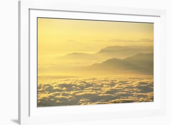 Low Clouds Surrounding Annapurna Himal Foothills-null-Framed Photographic Print