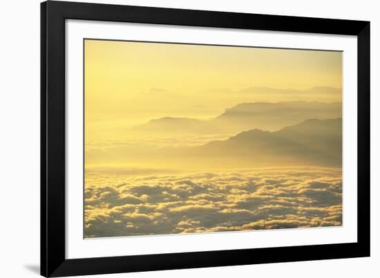 Low Clouds Surrounding Annapurna Himal Foothills-null-Framed Photographic Print