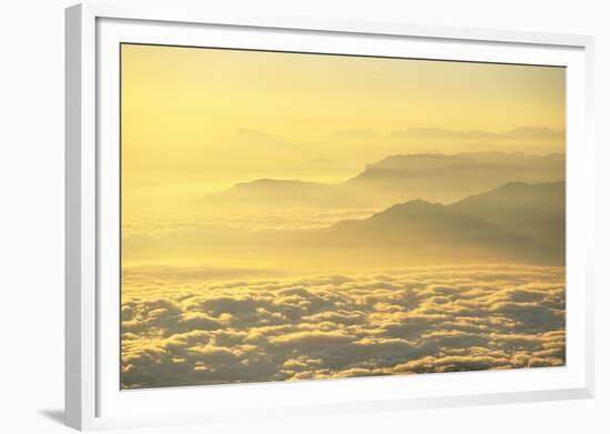 Low Clouds Surrounding Annapurna Himal Foothills-null-Framed Photographic Print