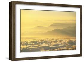Low Clouds Surrounding Annapurna Himal Foothills-null-Framed Photographic Print