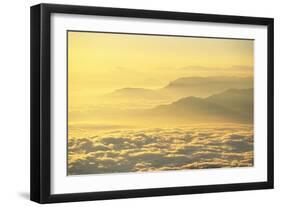 Low Clouds Surrounding Annapurna Himal Foothills-null-Framed Photographic Print
