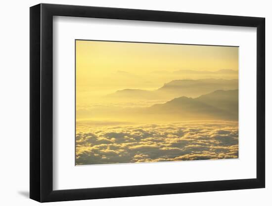 Low Clouds Surrounding Annapurna Himal Foothills-null-Framed Photographic Print