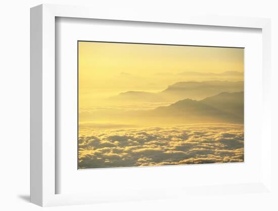 Low Clouds Surrounding Annapurna Himal Foothills-null-Framed Photographic Print