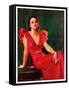 "Low-Cut Red Dress,"January 20, 1934-Tom Webb-Framed Stretched Canvas