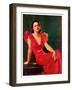 "Low-Cut Red Dress,"January 20, 1934-Tom Webb-Framed Giclee Print