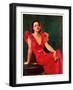 "Low-Cut Red Dress,"January 20, 1934-Tom Webb-Framed Giclee Print