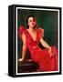 "Low-Cut Red Dress,"January 20, 1934-Tom Webb-Framed Stretched Canvas