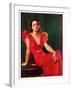 "Low-Cut Red Dress,"January 20, 1934-Tom Webb-Framed Giclee Print