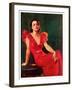 "Low-Cut Red Dress,"January 20, 1934-Tom Webb-Framed Giclee Print