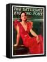 "Low-Cut Red Dress," Saturday Evening Post Cover, January 20, 1934-Tom Webb-Framed Stretched Canvas