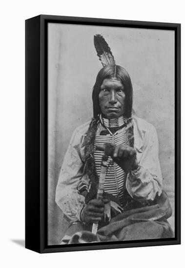 Low Dog War Chief-David Frances Barry-Framed Stretched Canvas