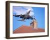 Low-Flying Aircraft Over Rooftops Near London Heathrow Airport, Greater London, England-Mark Mawson-Framed Photographic Print