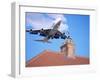 Low-Flying Aircraft Over Rooftops Near London Heathrow Airport, Greater London, England-Mark Mawson-Framed Photographic Print