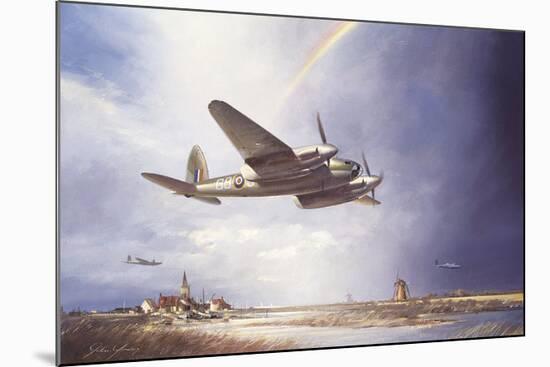 Low-flying Mosquito-John Young-Mounted Premium Giclee Print