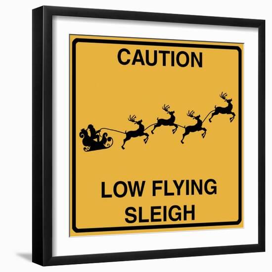Low Flying Sleigh-Tina Lavoie-Framed Giclee Print