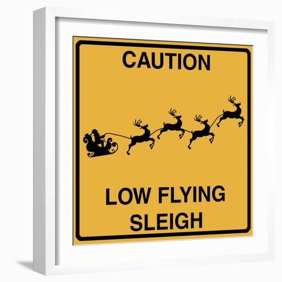 Low Flying Sleigh-Tina Lavoie-Framed Giclee Print