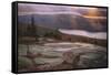 Low Light & Mist at Eagle Lake Acadia National Park Maine Mount Desert-Vincent James-Framed Stretched Canvas