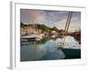 Low Morning Light and Sailing Yacht Reflections at Padstow Harbour, Cornwall, England, United Kingd-Neale Clark-Framed Photographic Print