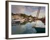 Low Morning Light and Sailing Yacht Reflections at Padstow Harbour, Cornwall, England, United Kingd-Neale Clark-Framed Photographic Print