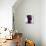 Low Poly Abstract Portrait of a Black Girl-musicman-Stretched Canvas displayed on a wall