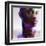 Low Poly Abstract Portrait of a Black Girl-musicman-Framed Art Print