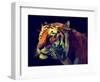 Low Poly Design. Tiger Illustration.-Kundra-Framed Art Print