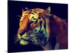 Low Poly Design. Tiger Illustration.-Kundra-Stretched Canvas