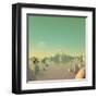 Low-Poly Mountain Landscape Reflecting on Water-Mark Kirkpatrick-Framed Art Print