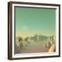 Low-Poly Mountain Landscape Reflecting on Water-Mark Kirkpatrick-Framed Premium Giclee Print