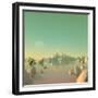 Low-Poly Mountain Landscape Reflecting on Water-Mark Kirkpatrick-Framed Premium Giclee Print