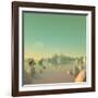 Low-Poly Mountain Landscape Reflecting on Water-Mark Kirkpatrick-Framed Art Print