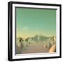 Low-Poly Mountain Landscape Reflecting on Water-Mark Kirkpatrick-Framed Art Print