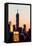 Low Poly New York Art - 1 WTC Sunset II-Philippe Hugonnard-Framed Stretched Canvas