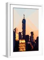 Low Poly New York Art - 1 WTC Sunset II-Philippe Hugonnard-Framed Art Print