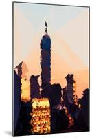 Low Poly New York Art - 1 WTC Sunset II-Philippe Hugonnard-Mounted Art Print