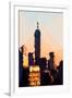 Low Poly New York Art - 1 WTC Sunset II-Philippe Hugonnard-Framed Art Print